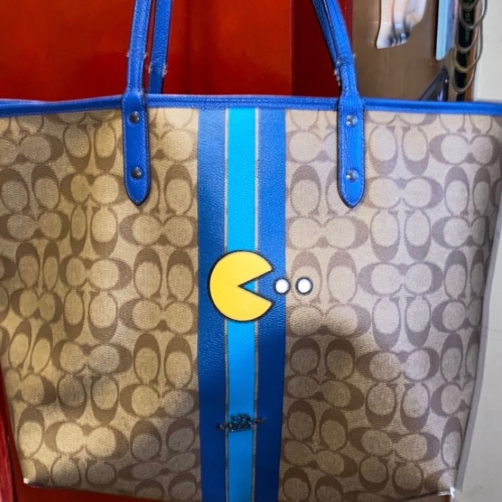 Sold! Used Coach Pac-Man tote